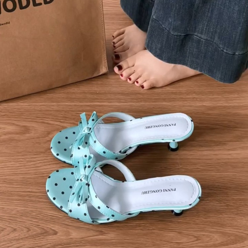 Slip Dress Satin - Street Style Satin Butterfly-knot Women Slippers