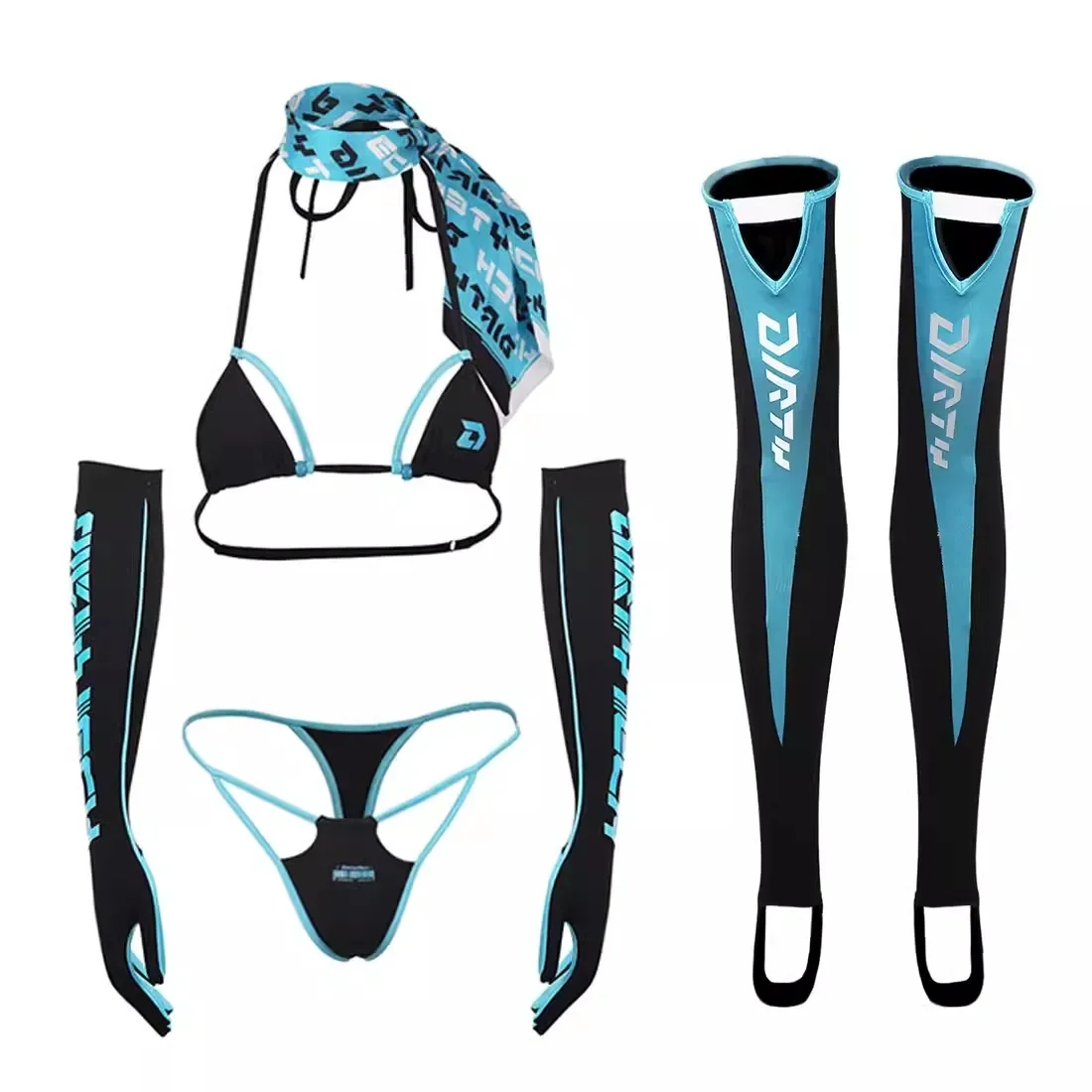Thong Bikini Women - Women Sexy 5 Pieces Bikini Set