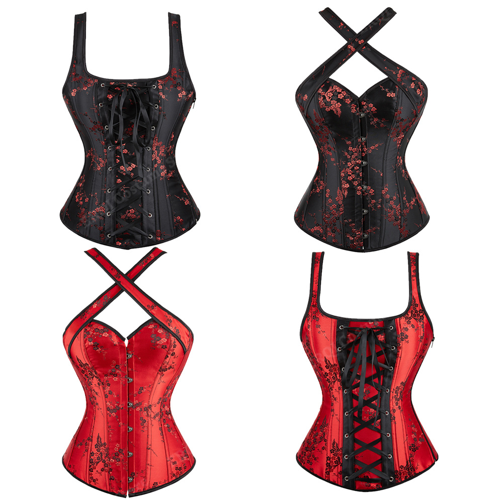 Corset Waist Cinch - Corset with Straps for Women Floral