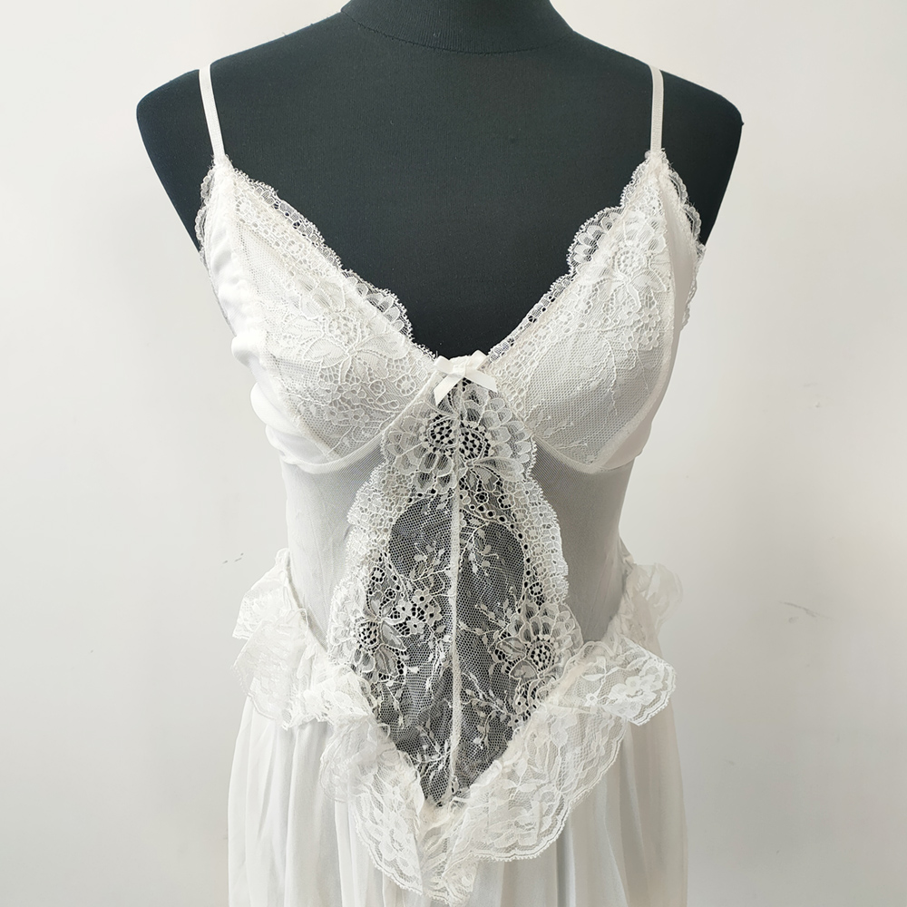 Sexy White Lace Floral Nightwe - Babydoll Chemise Night 评论和价格