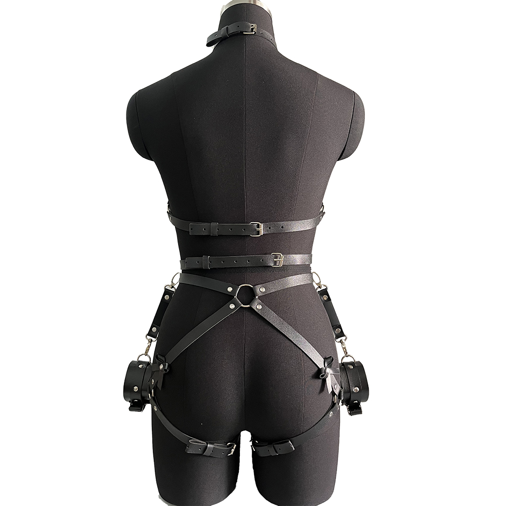 Harness for Women Pu Leather L - Garter Belt Set 评论和价格
