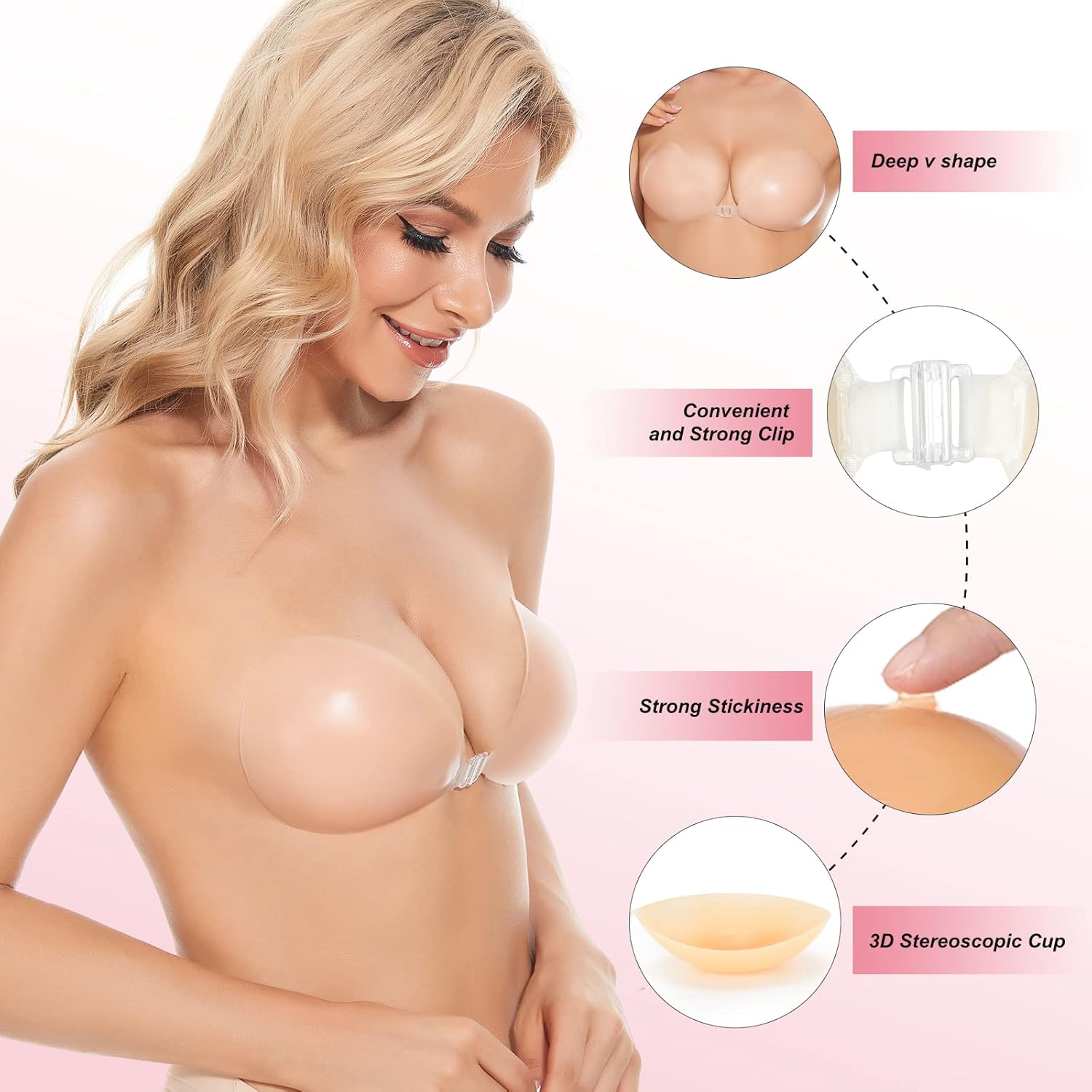 Sticky Bra Push Up Adhesive Br - Silicone Bra Adhesive 评论和价格