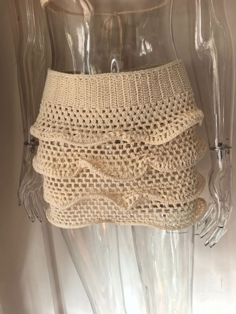 Women Hand Crochet Knitted Ruf - Cami Top Lace 评论和价格