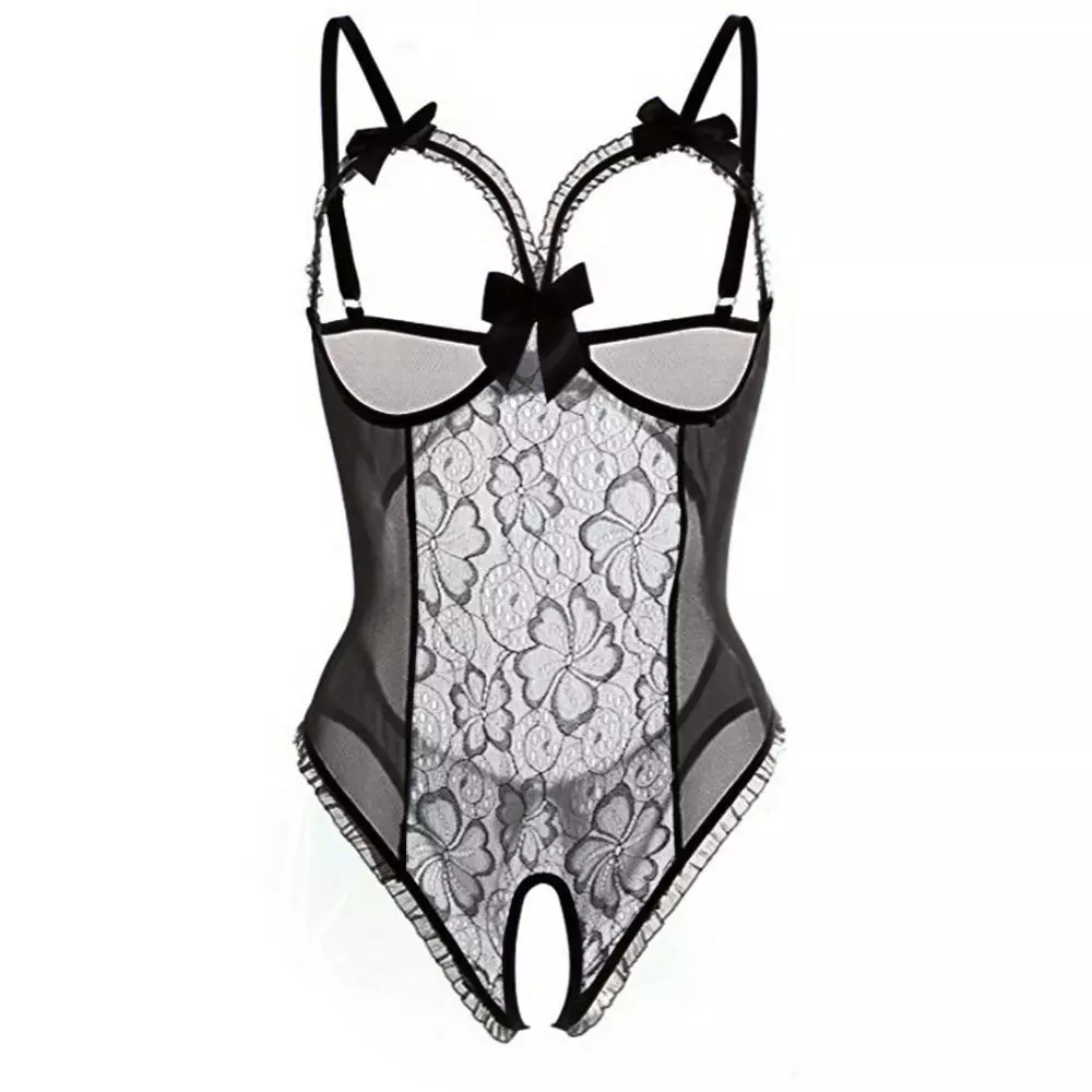 Women Sexy Open Bra Strap Ling - Babydoll Chemise Night 评论和价格