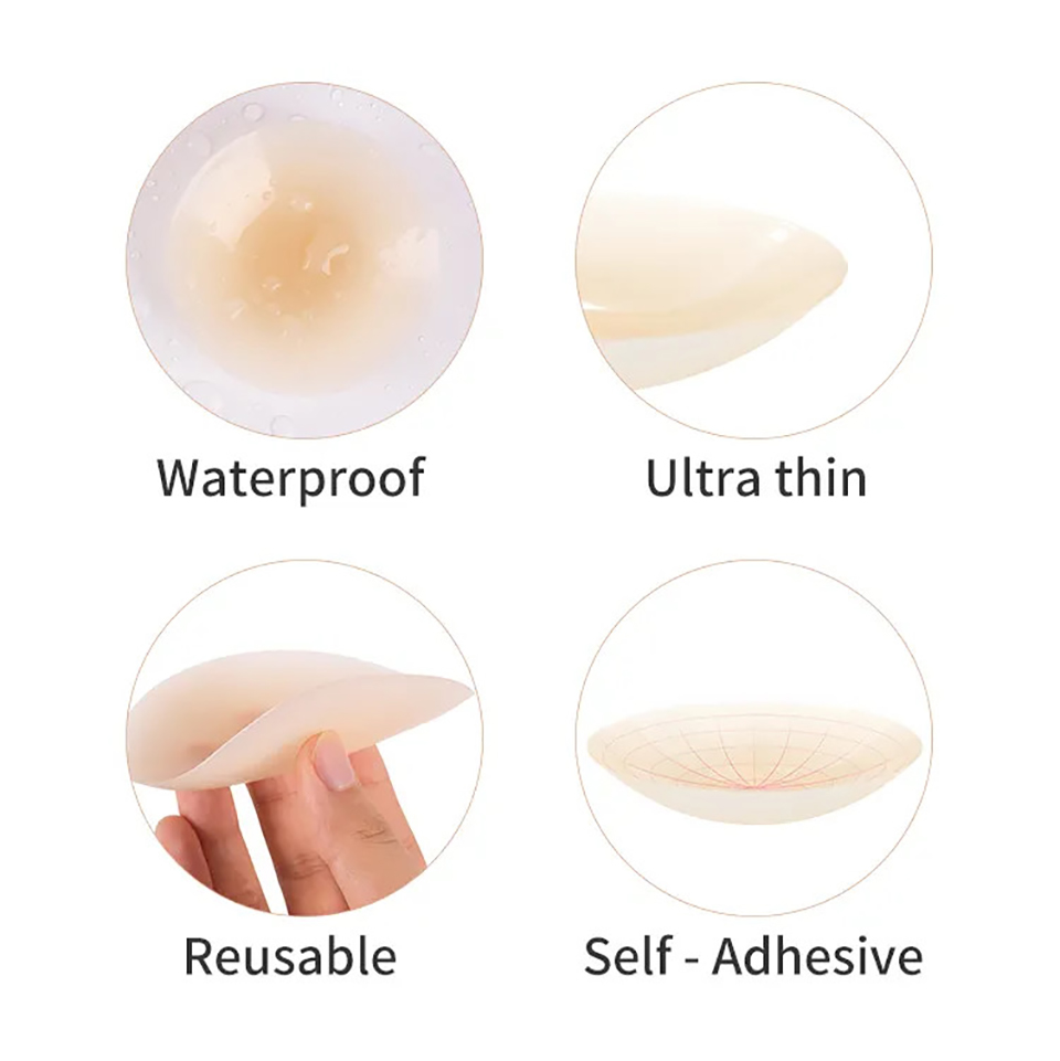 Reusable Silicone Adhesive Nip - Silicone Bra Adhesive 评论和价格