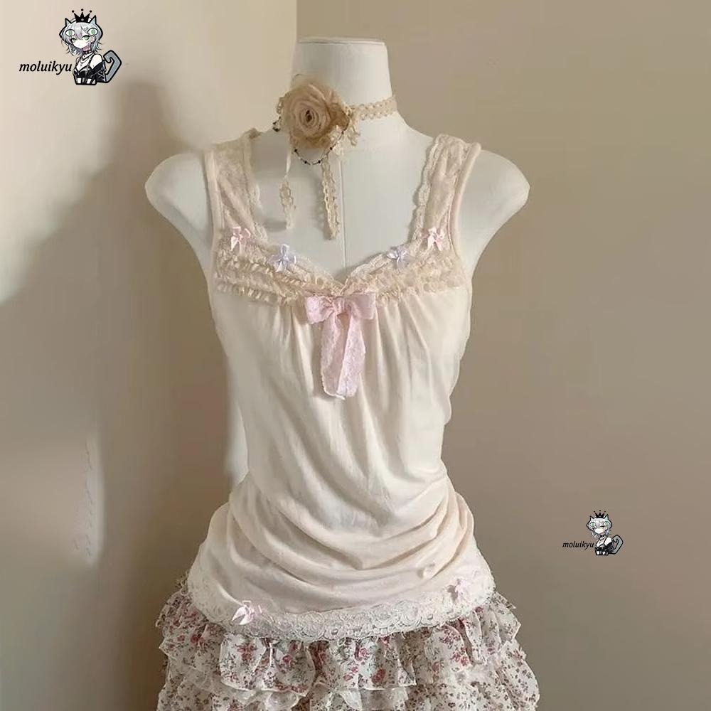 Women Y2K 2Pcs Outfit Set Lace - Cami Top Lace 评论和价格