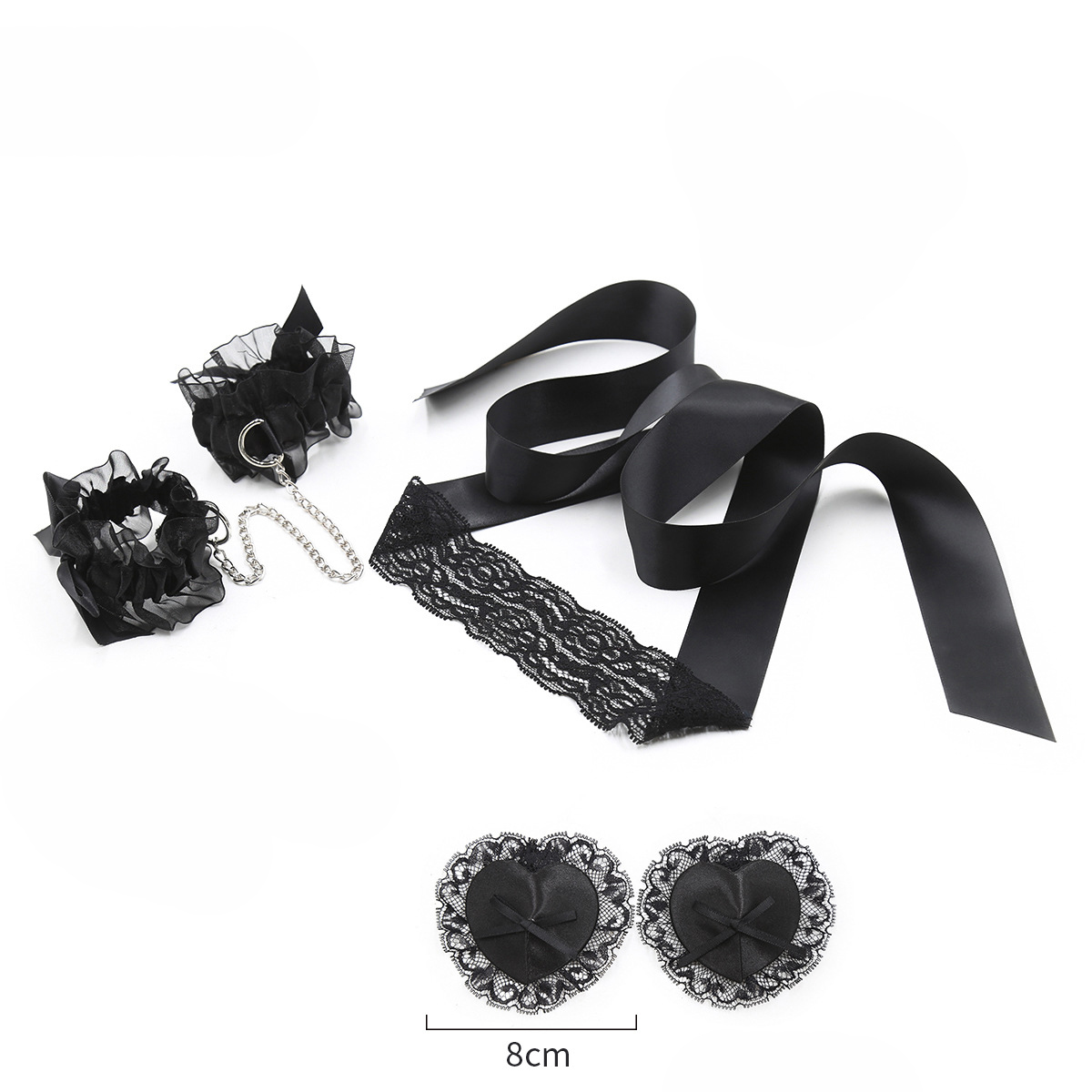 Lace Sex Toy Set Adult Handcuf - Nipple Cover Pasties 评论和价格