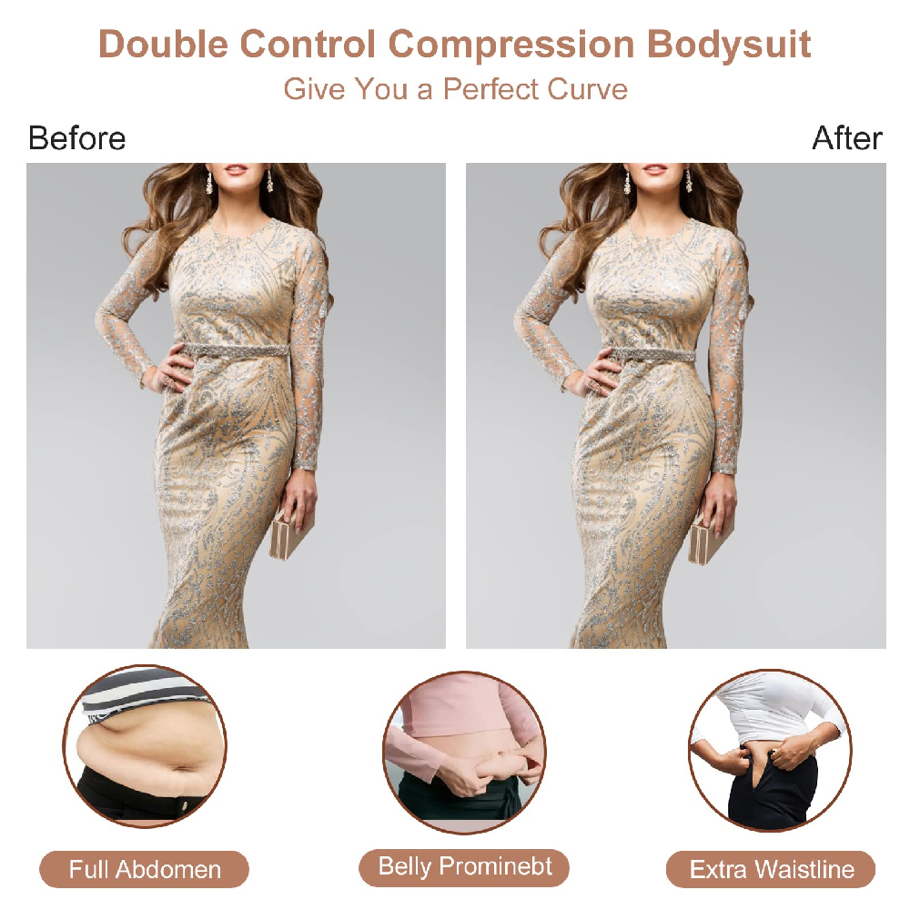 Women Deep V Backless Shapewea - Shapewear Bodysuit Firm 评论和价格