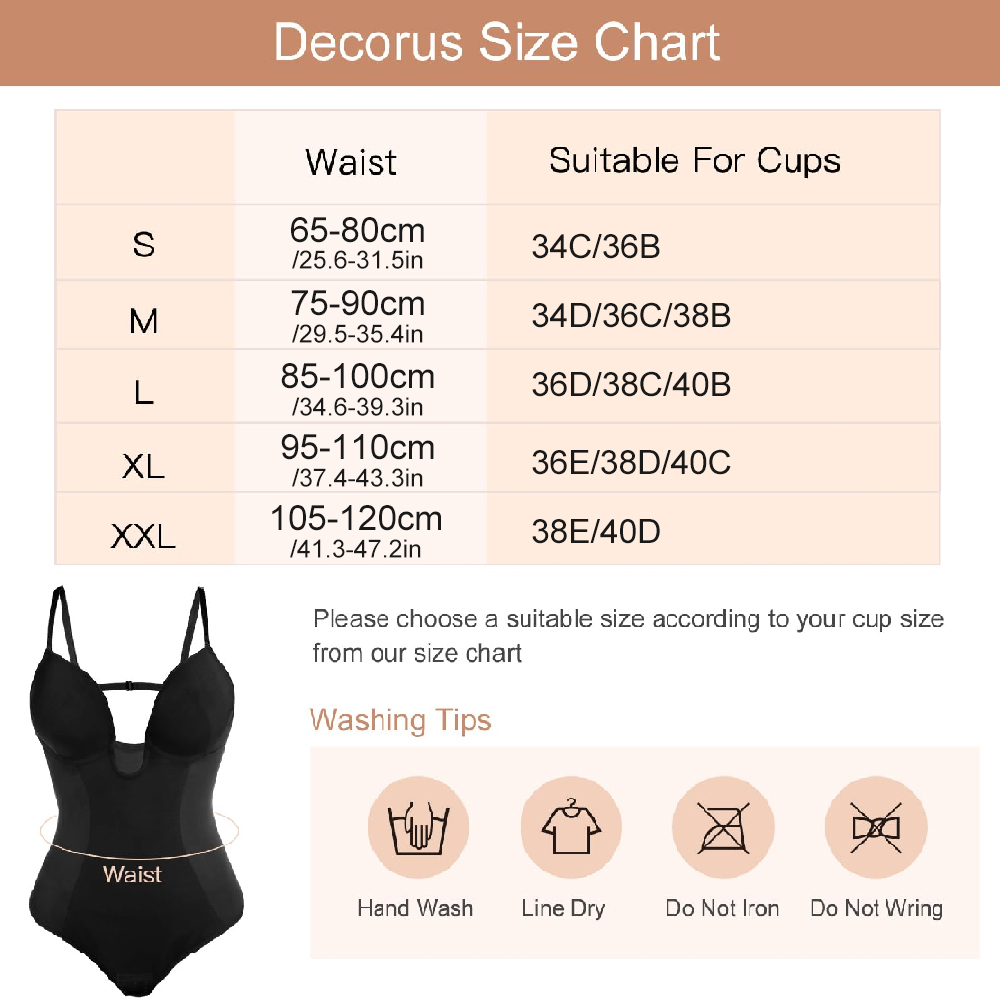 Women Deep V Backless Shapewea - Shapewear Bodysuit Firm 评论和价格