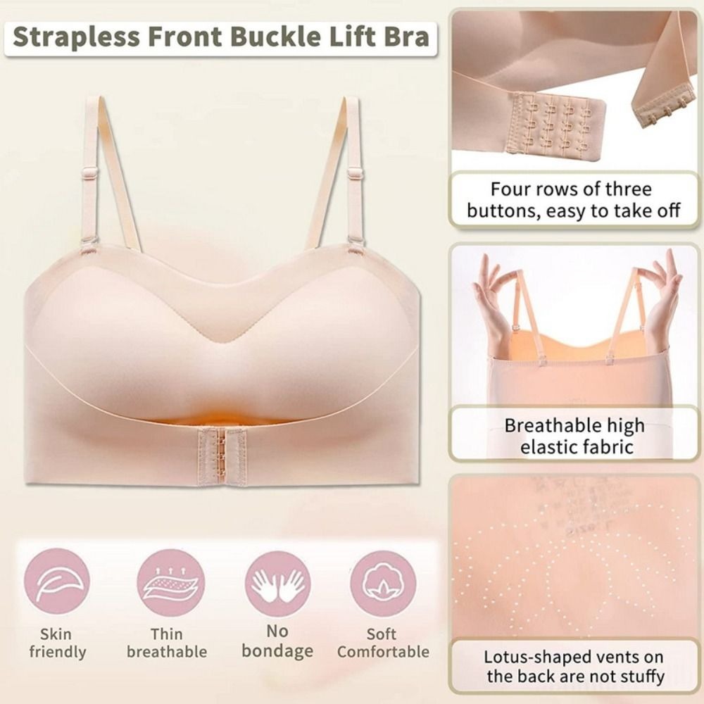 Soft Push Up Strapless Invisib - Bralette Wireless Soft 评论和价格