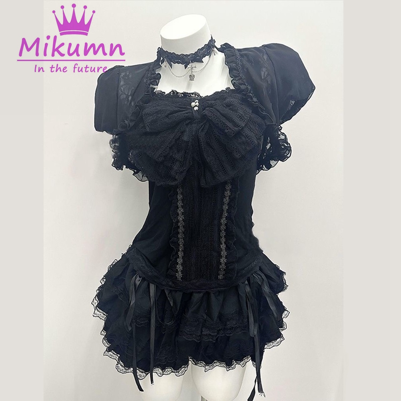 Mikumn Gothic Lolita Black Lac - Cami Top Lace 评论和价格