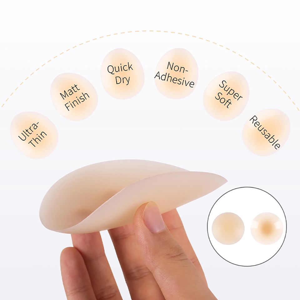 No Glue Self Adhesive Nipple C - Silicone Bra Adhesive 评论和价格