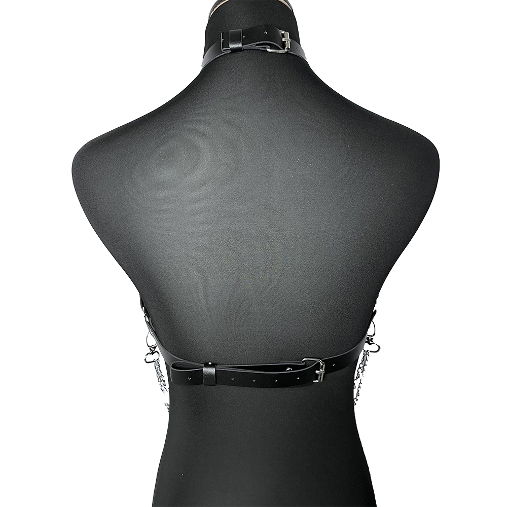 Chain with Leather Lingerie Wo - Garter Belt Set 评论和价格