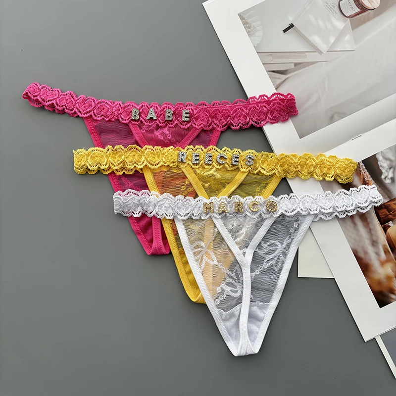 Personality Custom Thong Name  - Thong Bikini Women 评论和价格
