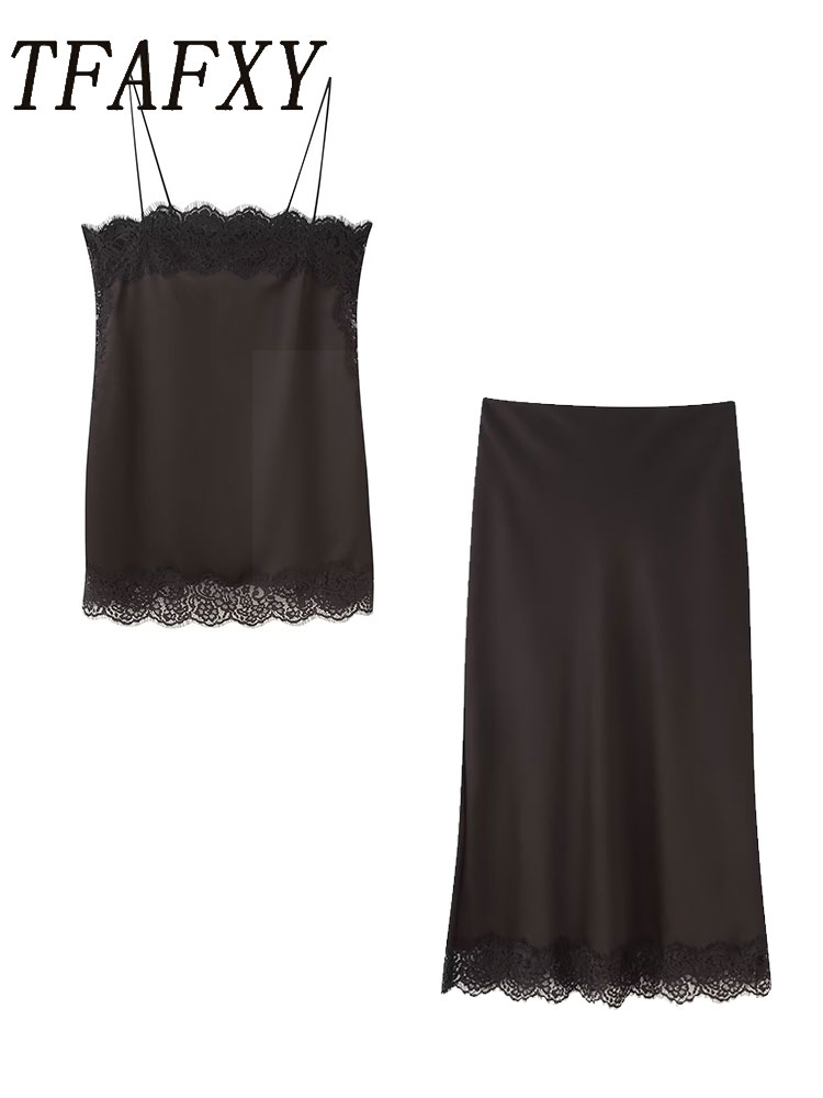 TFAFXY Vintage Casual Women Br - Cami Top Lace 评论和价格