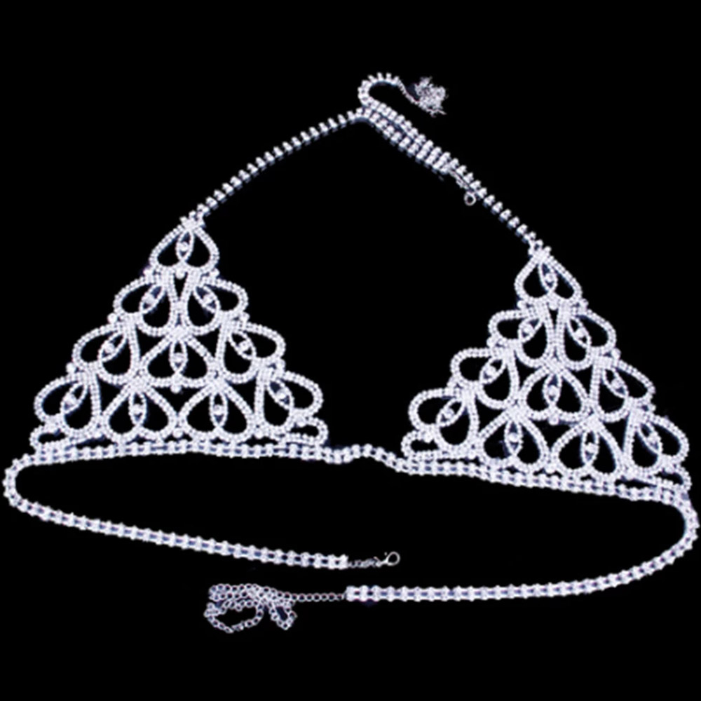 Fashion Rhinestone Heart Bra T - Thong Bikini Women 评论和价格