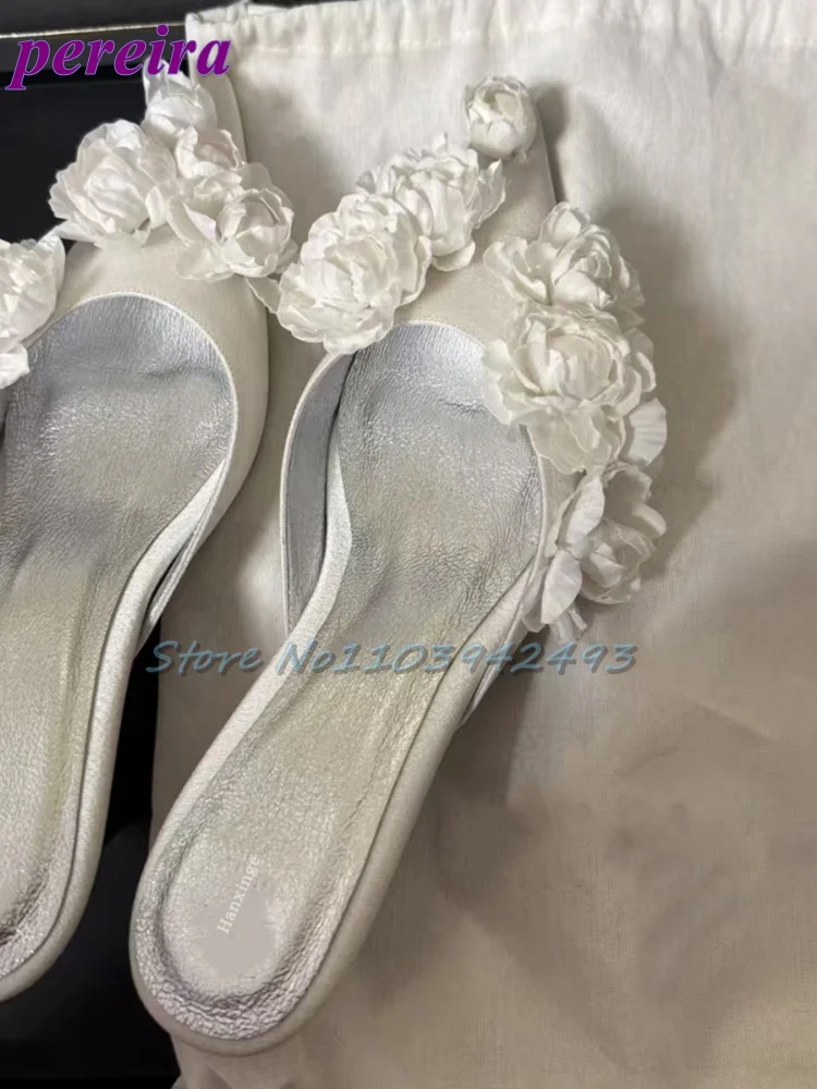 Multi Flower Wedding Sandals S - Slip Dress Satin 评论和价格
