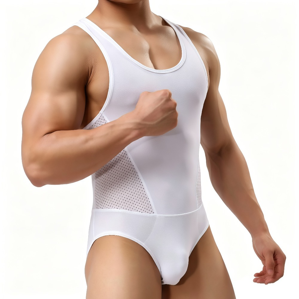 1Pcs Men High Elastic Ice Silk - Shapewear Bodysuit Firm 评论和价格