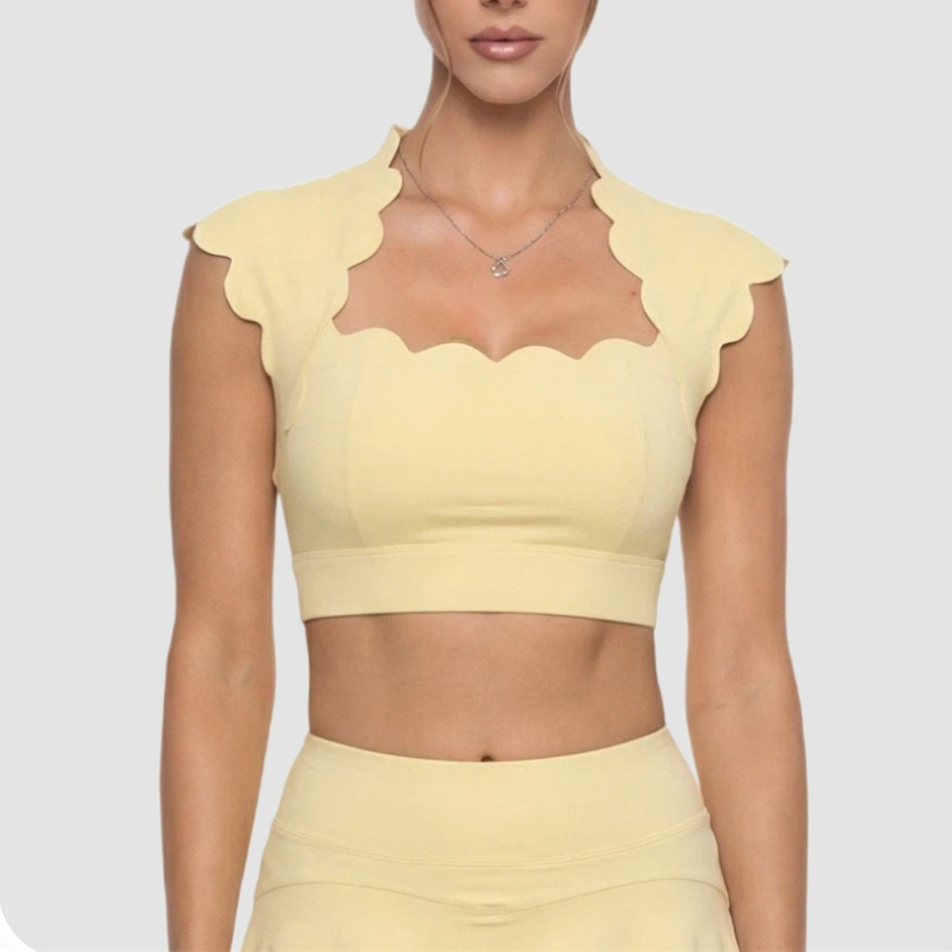 Pad Wavy Women Sports Vest Yog - Sports Bra High Impact 评论和价格
