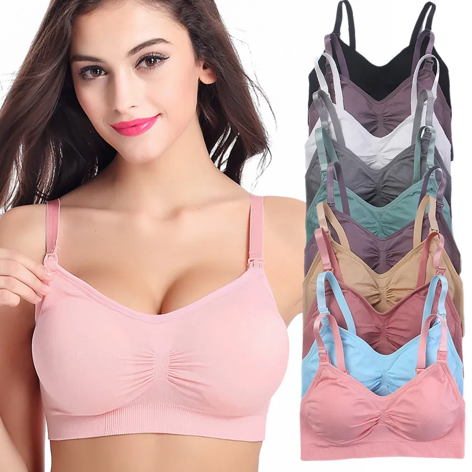 Breathable Maternity Pregnant  - Nursing Bra Sleep 评论和价格