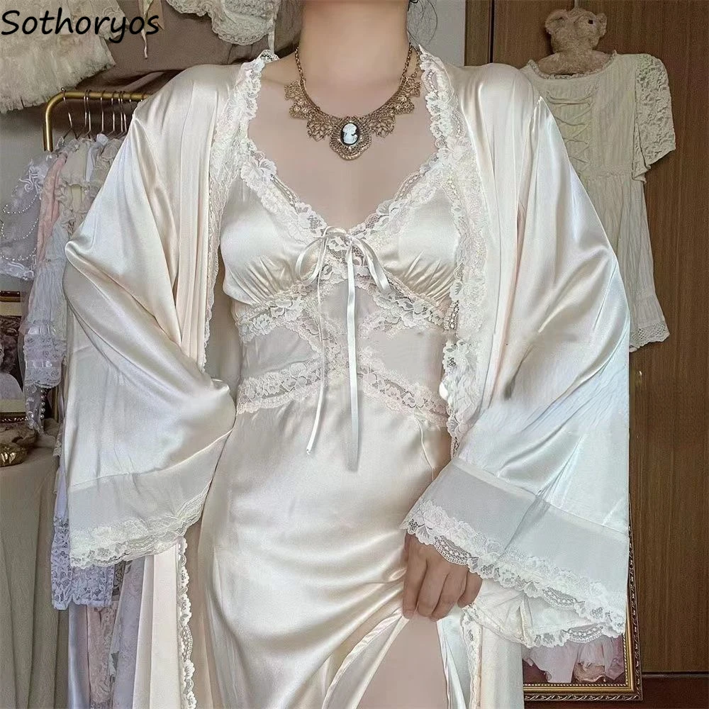 Silk Robe Gown Sets Women Gent - Robe Silk Women 评论和价格