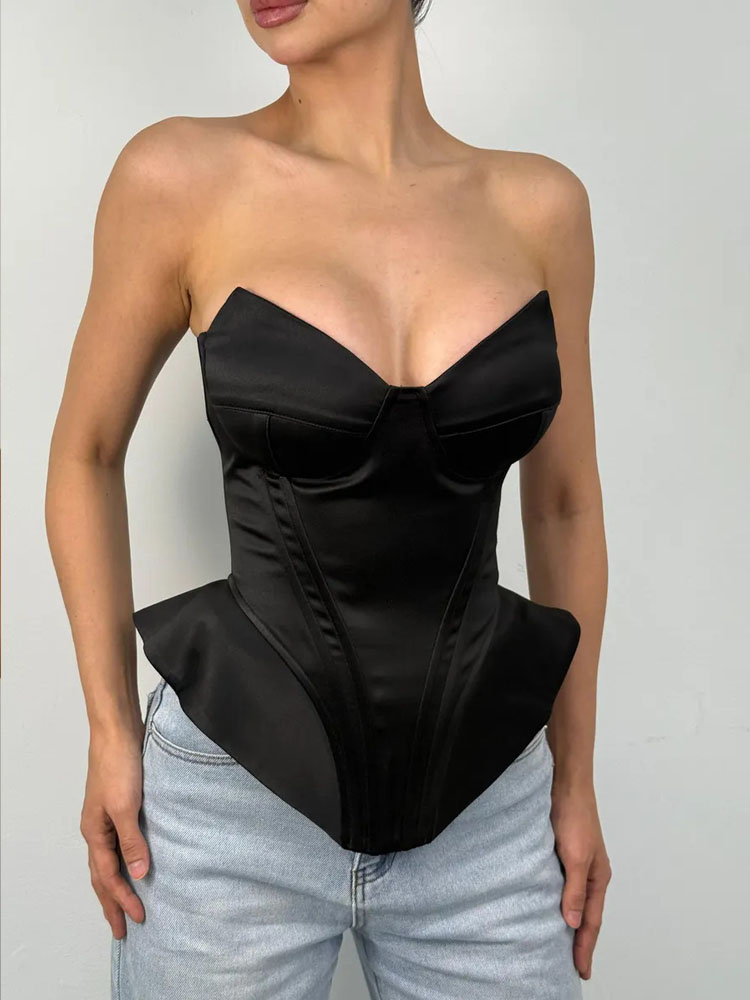 BKQU Sexy Fishbone Strapless C - Corset Waist Cinch 评论和价格
