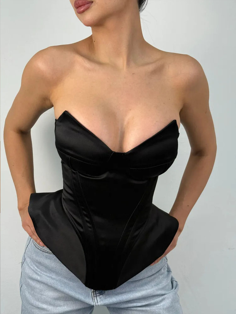 BKQU Sexy Fishbone Strapless C - Corset Waist Cinch 评论和价格